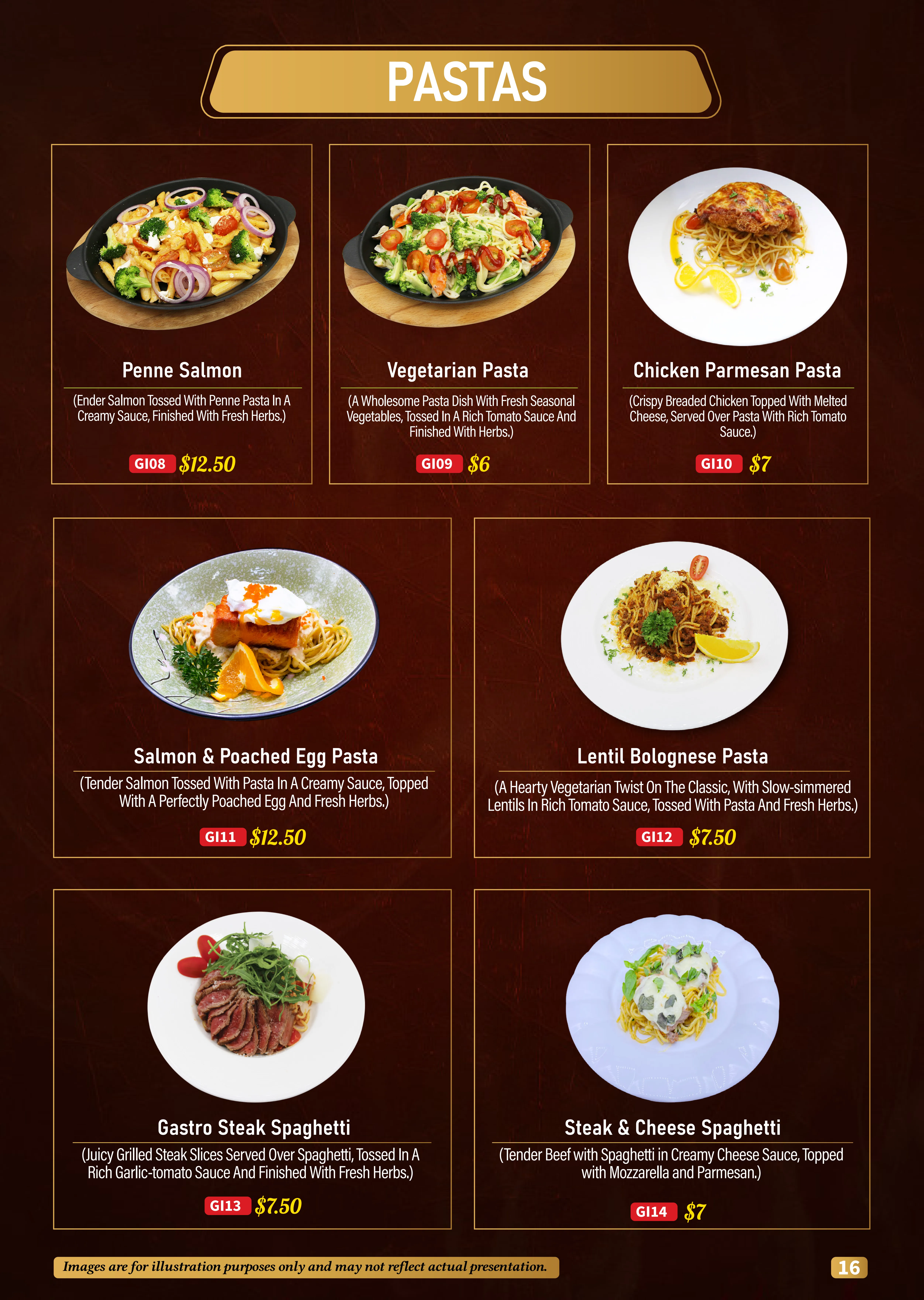 Pasta Menu 2
